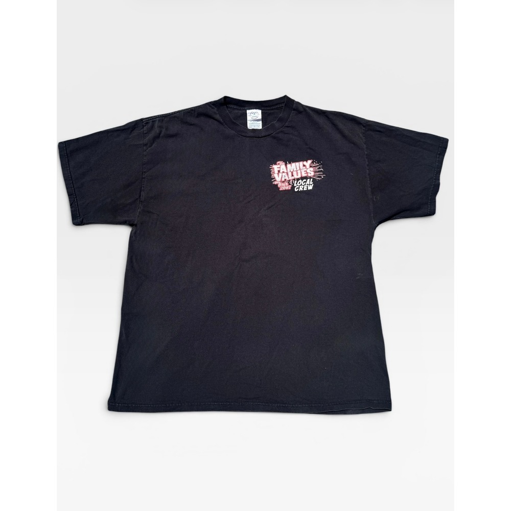 Vintage 2007 Family Values Tour Local Crew T Shirt Large Korn Delta Pro Weight